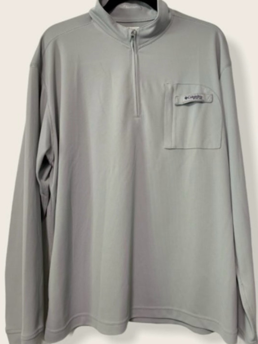 NWT Columbia Mens gray 1/4 Zip Pullover Omni Shield shade Golf Fish PFG size 2xl